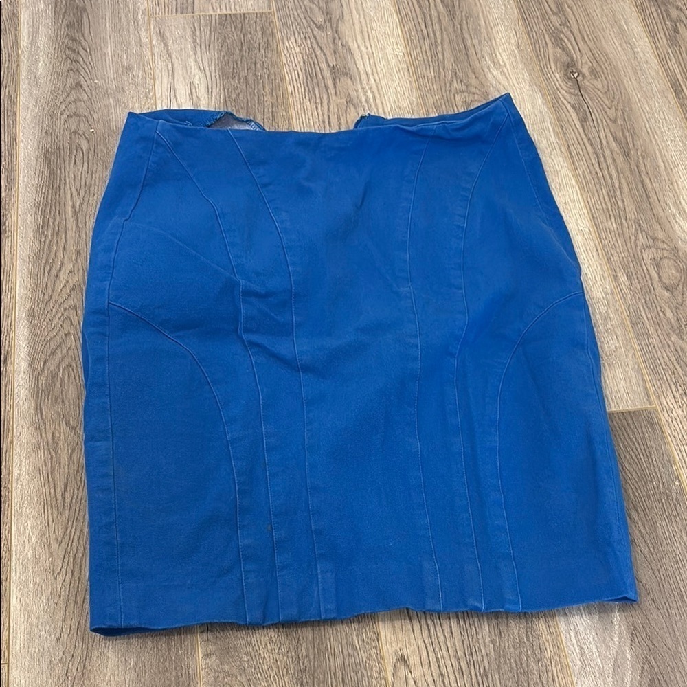 Banana Republic Blue Pencil Skirt Size 0 Knee Length Workwear